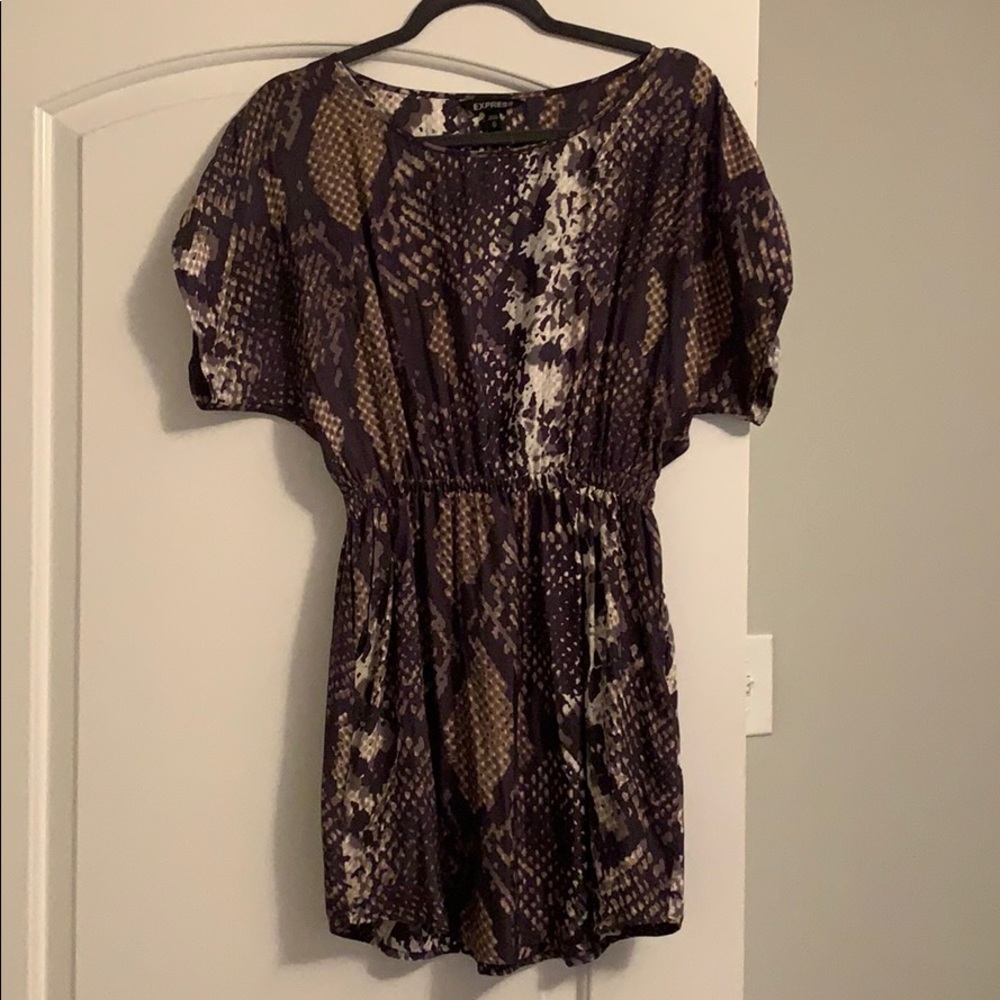 Express snake pattern dress